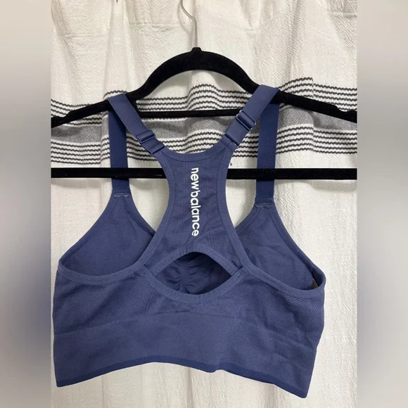 New Balance Women's Navy Sports Bra - Picture 2 of 3